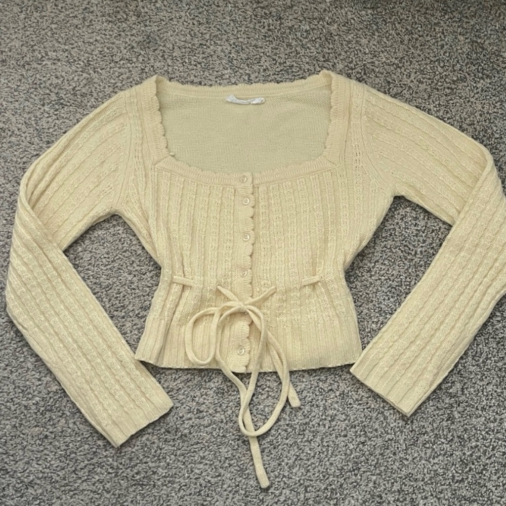 All in Favor yellow sweater